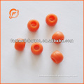 full round orange beads end cord stoper for bag or garment